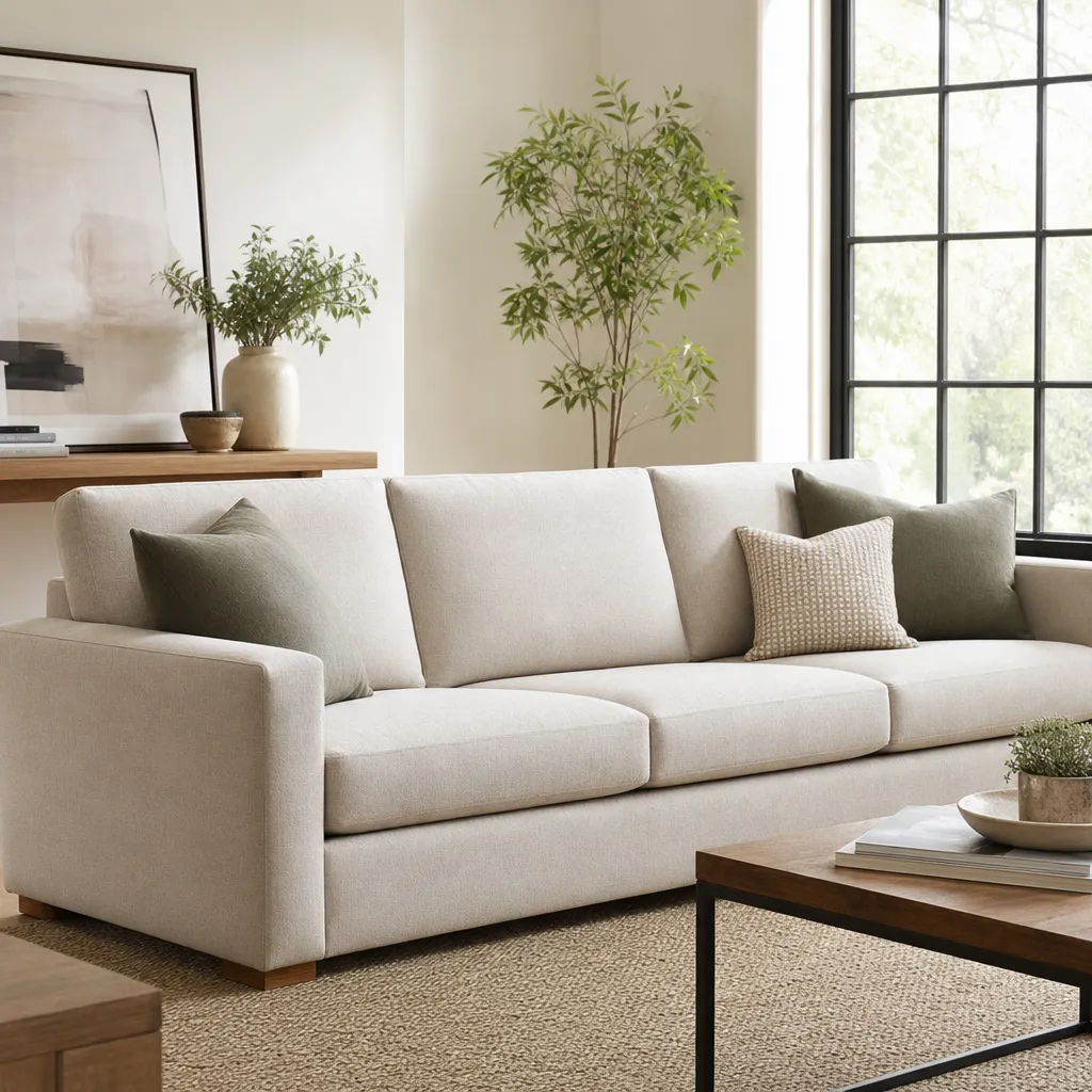 Linen sofa