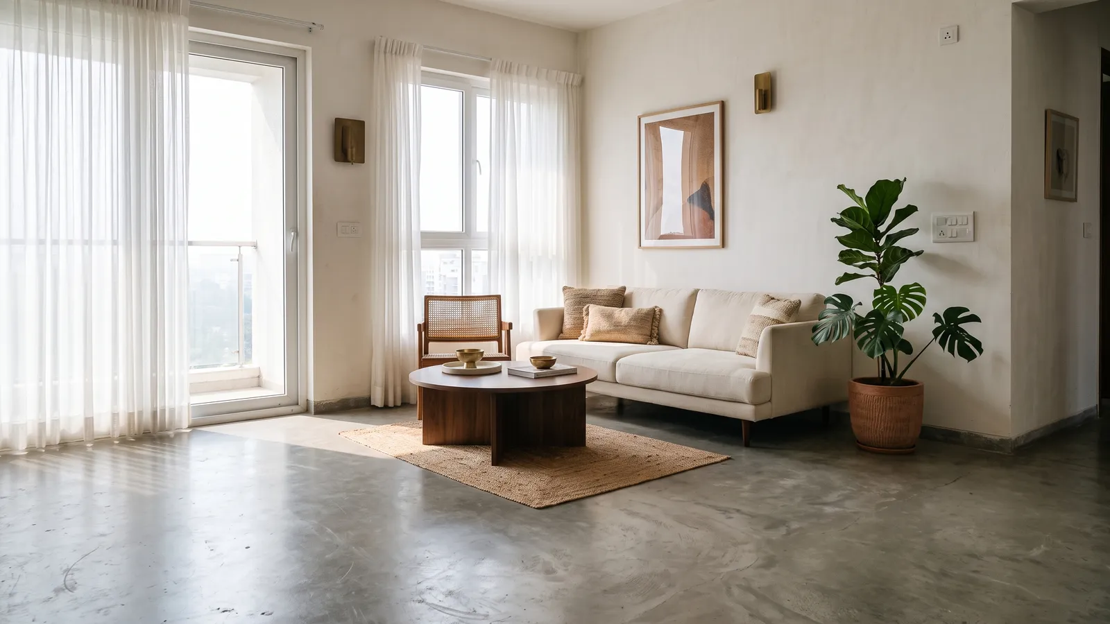 a living room, with the floor as it is today